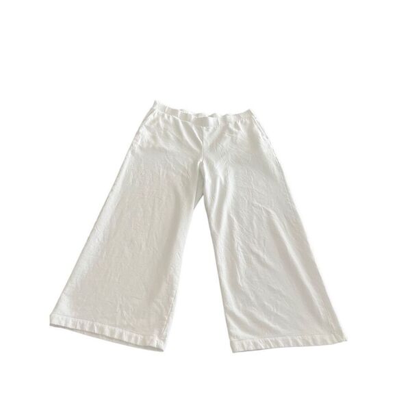 J. Jill Pure 100% cotton wide legs Crop Capri pants size L - Picture 3 of 6